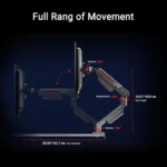 ASUS ROG Ergo Monitor Arm AAS01 – Braccio Monitor Ergonomico VESA 100x100 Regolabile con Cable Management - immagine 7