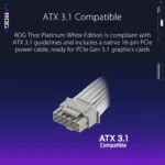 ASUS ROG Thor 1200W Platinum III White Edition – Alimentatore ATX 3.1 1200W 80 Plus Platinum con OLED Magnetico - immagine 16