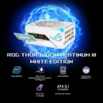 ASUS ROG Thor 1200W Platinum III White Edition – Alimentatore ATX 3.1 1200W 80 Plus Platinum con OLED Magnetico - immagine 2