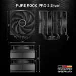 be quiet! Pure Rock Pro 3 Black – Dissipatore CPU Double Tower con 6 Heatpipe e Ventole Pure Wings 3 - immagine 12