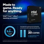 Intel Core Ultra 7 265K – CPU Processore Desktop 20 Core (8P+12E) fino a 5.5GHz con AI Boost e Supporto DDR5 - immagine 3