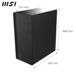 MSI PRO SHIELD M100P – Case PC Mini Tower Micro-ATX Compatto USB 3.2 Design Minimal per Ufficio e Business - immagine 5