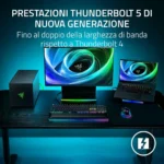 Razer Core X V2 – Box eGPU Thunderbolt 5, Enclosure GPU Esterna per Laptop con Supporto GPU NVIDIA e AMD [Pre-Ordine] - immagine 5