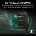 Razer Laptop Cooling Pad – Base Raffreddamento Laptop 14-18" con Ventola 140 mm, Controllo Smart e Razer Chroma [Pre-Ordine] - immagine 7