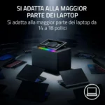 Razer Laptop Cooling Pad – Base Raffreddamento Laptop 14-18" con Ventola 140 mm, Controllo Smart e Razer Chroma [Pre-Ordine] - immagine 9