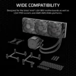 CORSAIR NAUTILUS 360 RS – Dissipatore a Liquido CPU 360mm AIO PWM Silenzioso per Intel e AMD - immagine 12