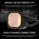CORSAIR NAUTILUS 360 RS – Dissipatore a Liquido CPU 360mm AIO PWM Silenzioso per Intel e AMD - immagine 8