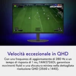 Alienware AW2726DL – Monitor Gaming 27" QHD WQHD 2560x1440 280Hz IPS 1ms FreeSync Premium HDR10 HDMI 2.1 DisplayPort 1.4 - immagine 8