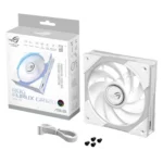 ASUS ROG Eurux GR120 ARGB Reverse Fan White Edition Single Pack – Ventola 120mm Reverse PWM 2200 RPM, 70 CFM, 3,0 mmH₂O e Aura Sync - immagine 21