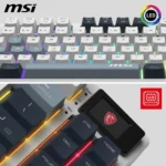 MSI FORGE GK600 TKL WIRELESS SKY – Tastiera Gaming Meccanica TKL Layout Italiano, Hot-Swap, PBT, 2.4GHz, Bluetooth, Display 1,06” e RGB - immagine 10
