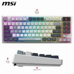 MSI FORGE GK600 TKL WIRELESS SKY – Tastiera Gaming Meccanica TKL Layout Italiano, Hot-Swap, PBT, 2.4GHz, Bluetooth, Display 1,06” e RGB - immagine 12