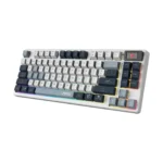 MSI FORGE GK600 TKL WIRELESS SKY – Tastiera Gaming Meccanica TKL Layout Italiano, Hot-Swap, PBT, 2.4GHz, Bluetooth, Display 1,06” e RGB - immagine 4