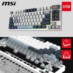 MSI FORGE GK600 TKL WIRELESS SKY – Tastiera Gaming Meccanica TKL Layout Italiano, Hot-Swap, PBT, 2.4GHz, Bluetooth, Display 1,06” e RGB - immagine 7