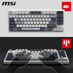 MSI FORGE GK600 TKL WIRELESS SKY – Tastiera Gaming Meccanica TKL Layout Italiano, Hot-Swap, PBT, 2.4GHz, Bluetooth, Display 1,06” e RGB - immagine 8