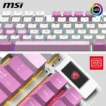 MSI FORGE GK600 TKL WIRELESS VIOLET – Tastiera Gaming Meccanica TKL 80% Layout Italiano, Hot-Swap, PBT, 2.4GHz, Bluetooth, Display 1,06” e RGB - immagine 10