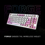 MSI FORGE GK600 TKL WIRELESS VIOLET – Tastiera Gaming Meccanica TKL 80% Layout Italiano, Hot-Swap, PBT, 2.4GHz, Bluetooth, Display 1,06” e RGB - immagine 2