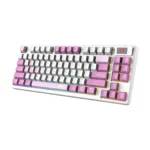 MSI FORGE GK600 TKL WIRELESS VIOLET – Tastiera Gaming Meccanica TKL 80% Layout Italiano, Hot-Swap, PBT, 2.4GHz, Bluetooth, Display 1,06” e RGB - immagine 4
