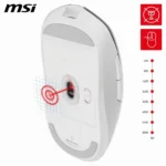 MSI VERSA 300 WIRELESS WHITE – Mouse Gaming Wireless 60g, 8000 DPI, Tri-Mode, Kailh Switch e Diamond Side Grips Bianco - immagine 10