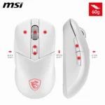 MSI VERSA 300 WIRELESS WHITE – Mouse Gaming Wireless 60g, 8000 DPI, Tri-Mode, Kailh Switch e Diamond Side Grips Bianco - immagine 12