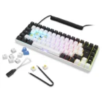 Sharkoon SKILLER SGK50 S3 White IT – Tastiera Gaming 75% Layout Italiano Switch Gateron Yellow Hot-Swap RGB QMK VIA - immagine 8