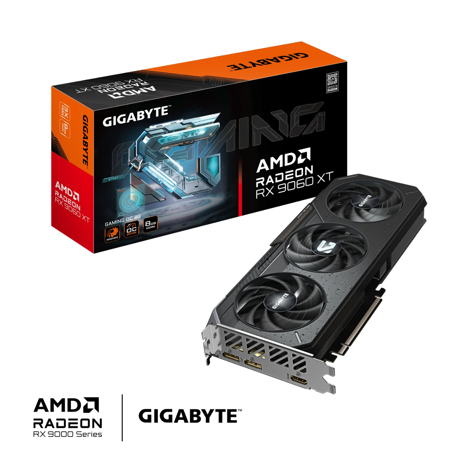 GIGABYTE Radeon RX 9060 XT GAMING OC 8G
